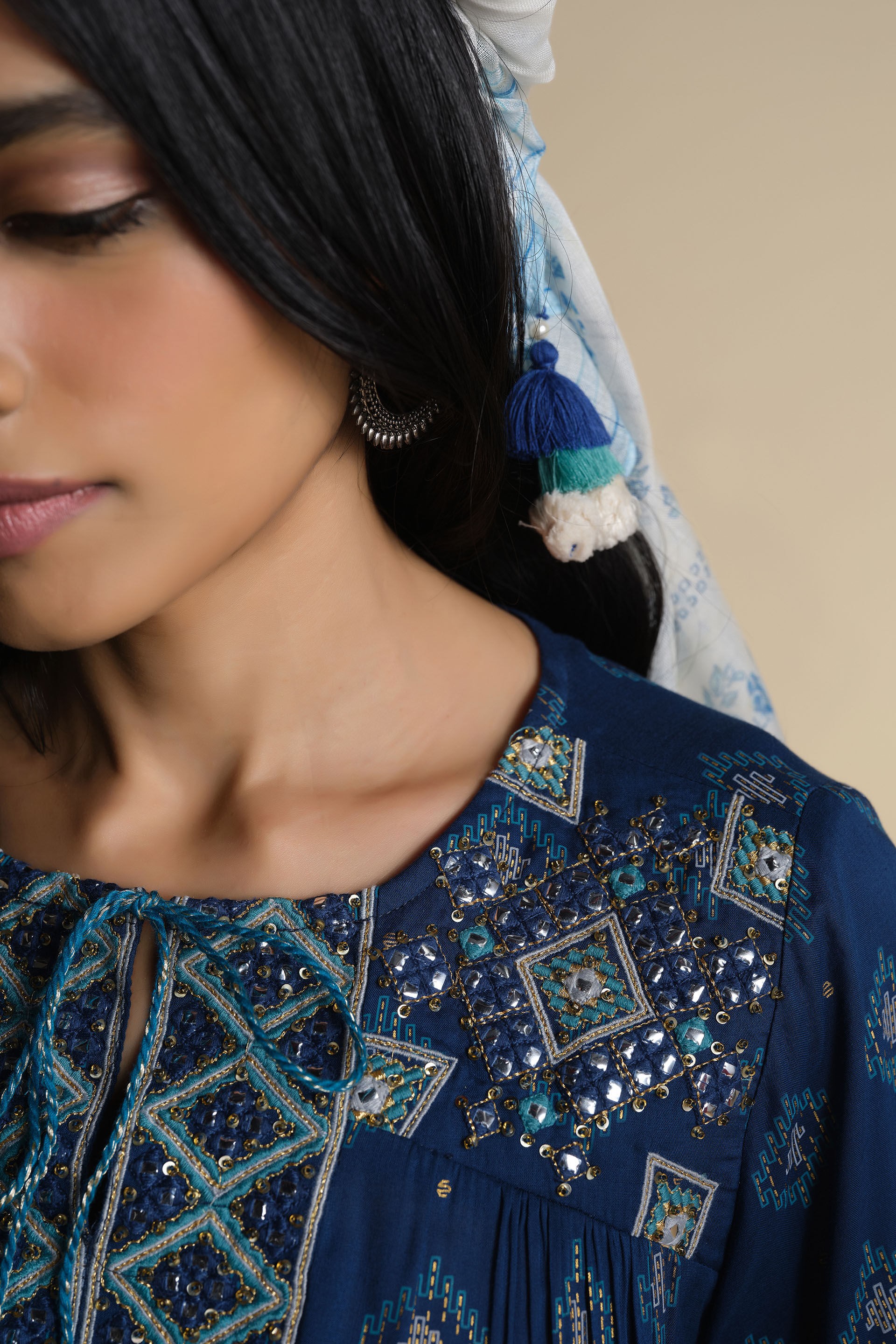 Neela Jadoo Top, Blue, image 8